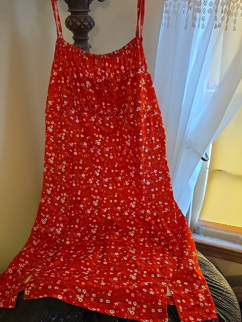 Red Floral Mini Dress